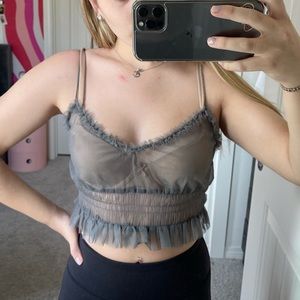 Grey mesh tank